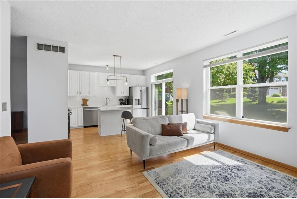 Living room open to kitchen
